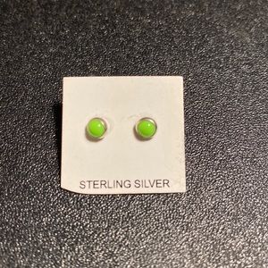 Gaspeite 92.5 stud earrings. Never been worn.